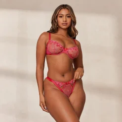 Blush Embroidered Balcony Bra
