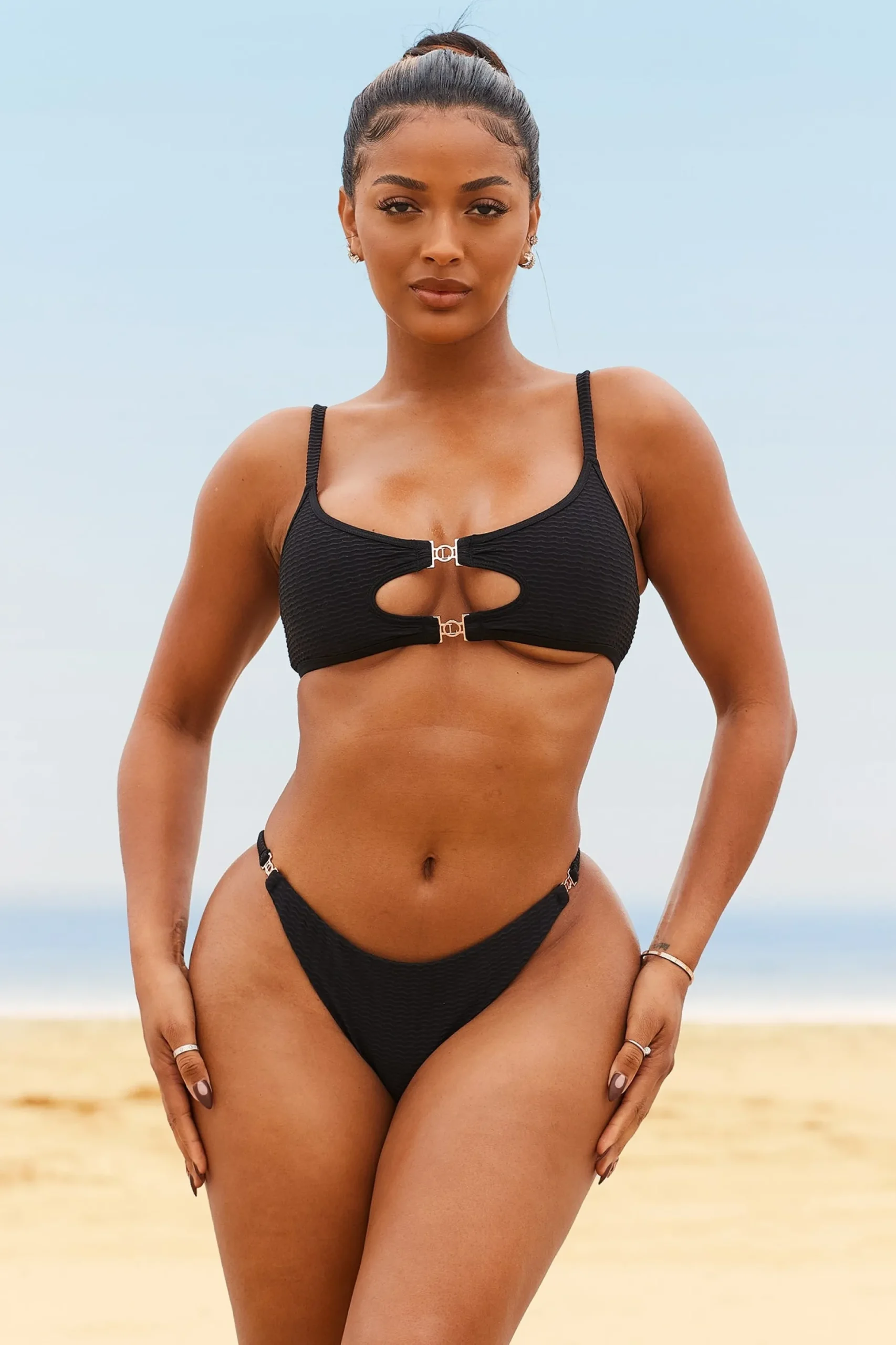 Cali Textured Bikini Top
