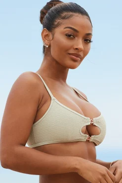 Cali Textured Bikini Top
