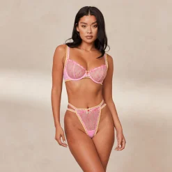 Daisy Embroidered Balcony Bra