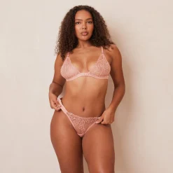 Embroidered Triangle Bra