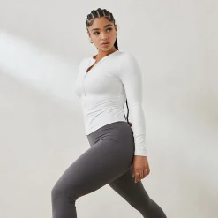 Essential Long Sleeve Zip Up Top