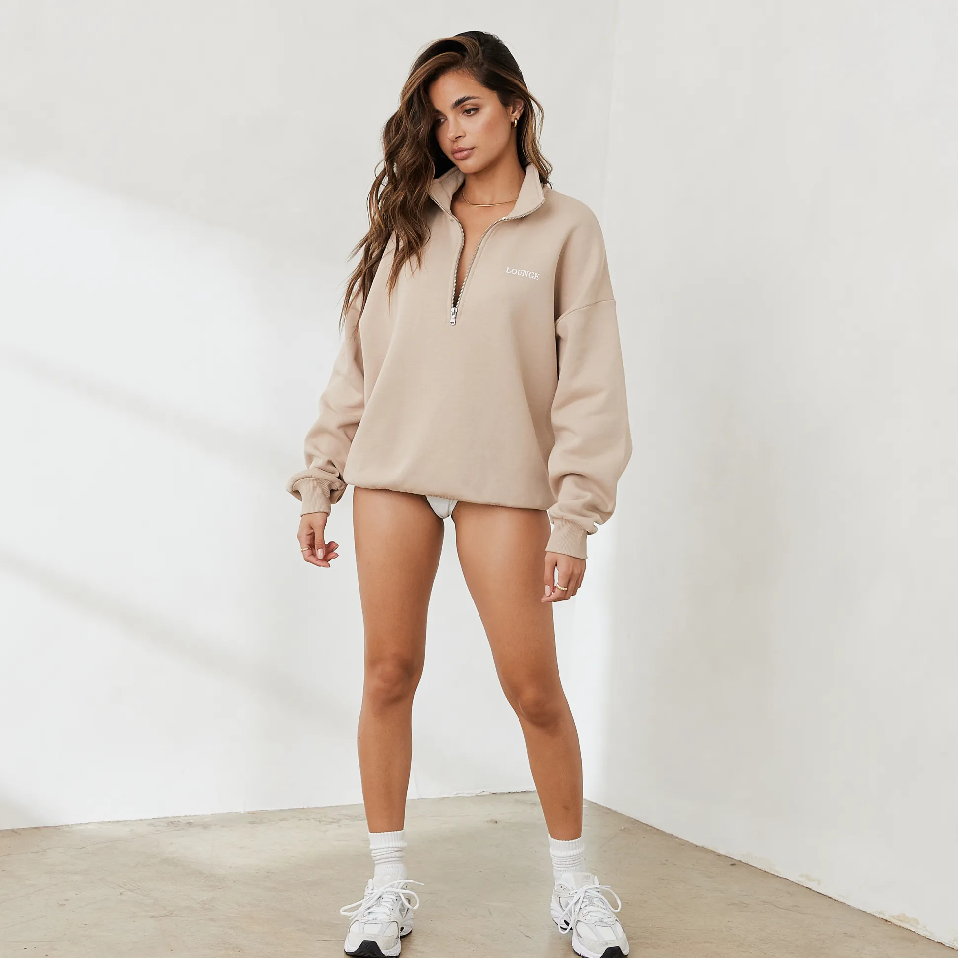 Essential Oversized Quarter Zip Jumper