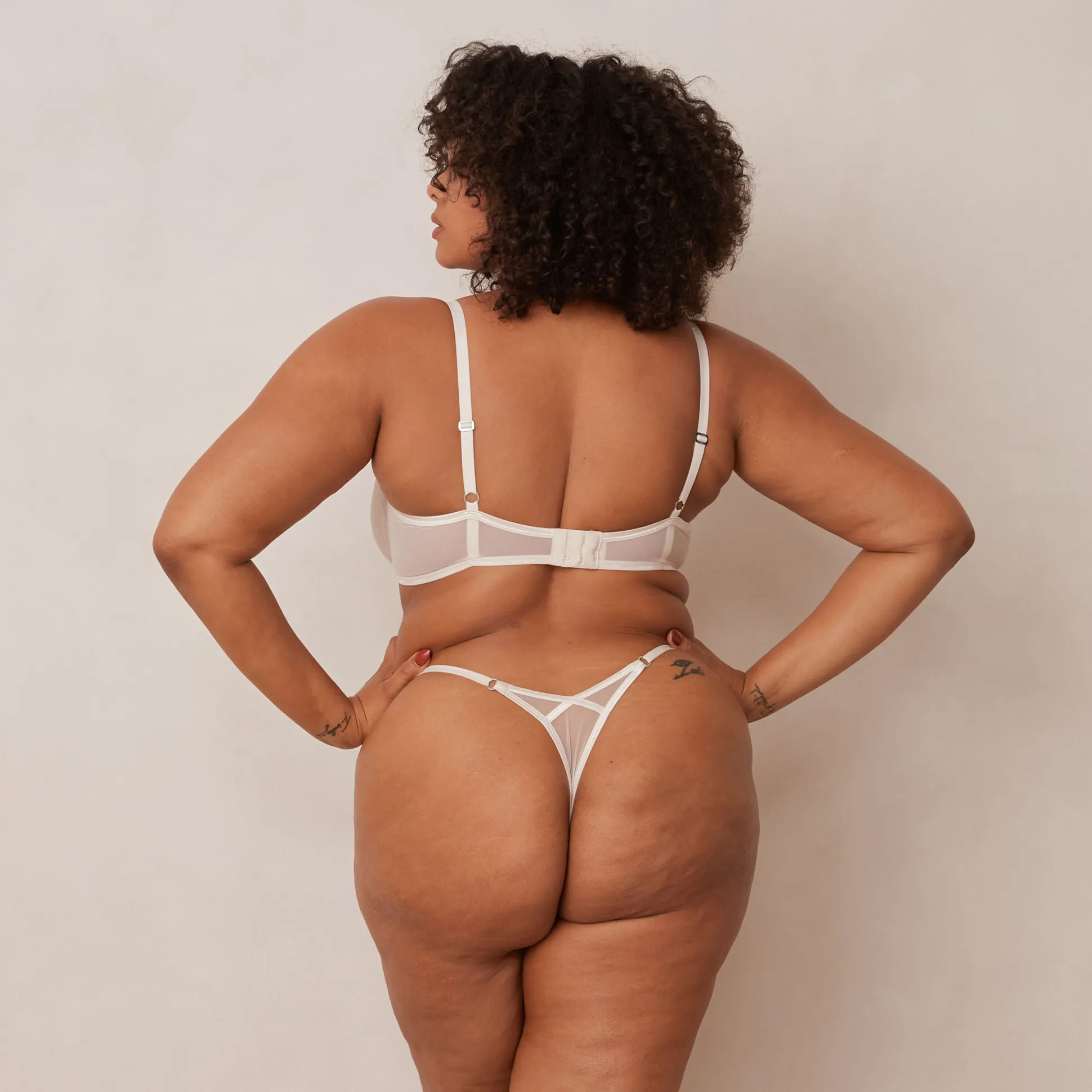 Flocked Floral Thong