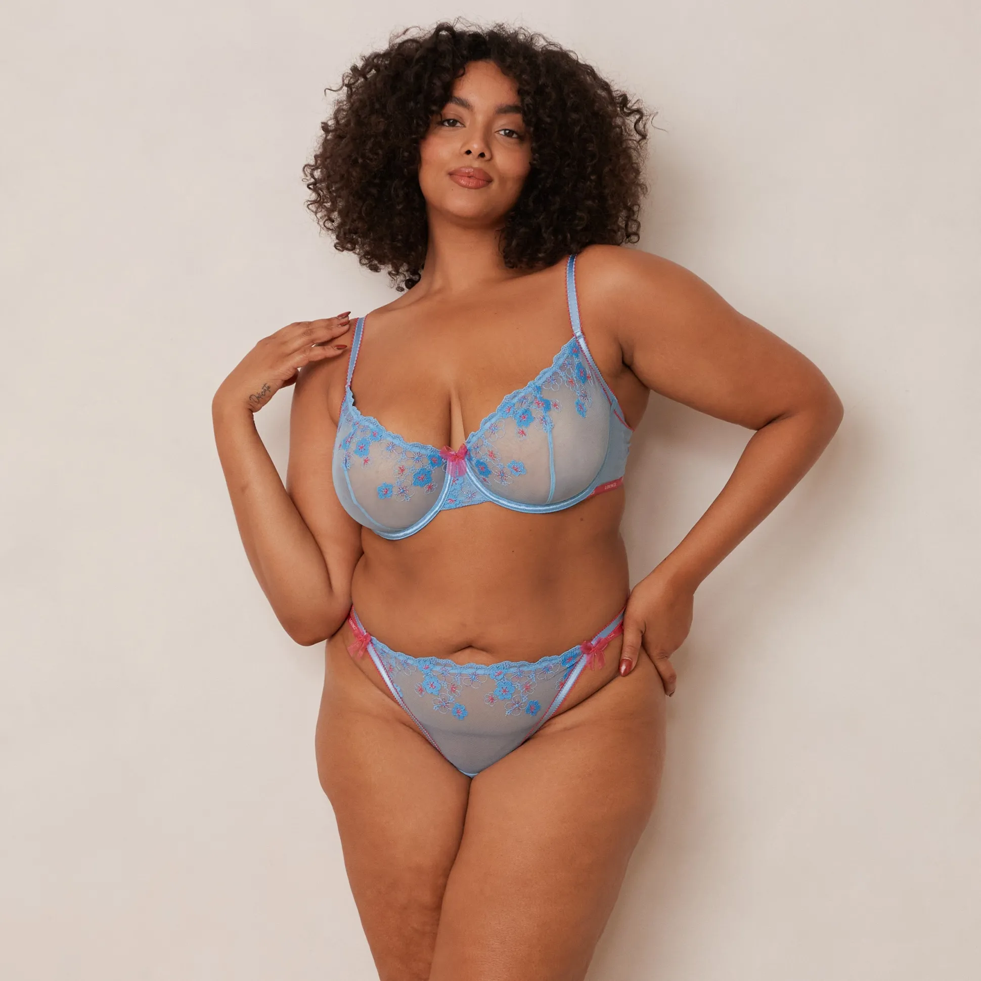 Floral Embroidered Balcony Bra