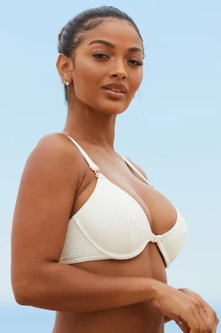 New York Textured Bikini Top