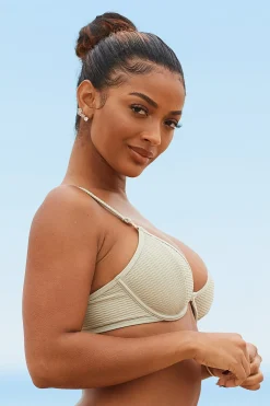 New York Textured Bikini Top