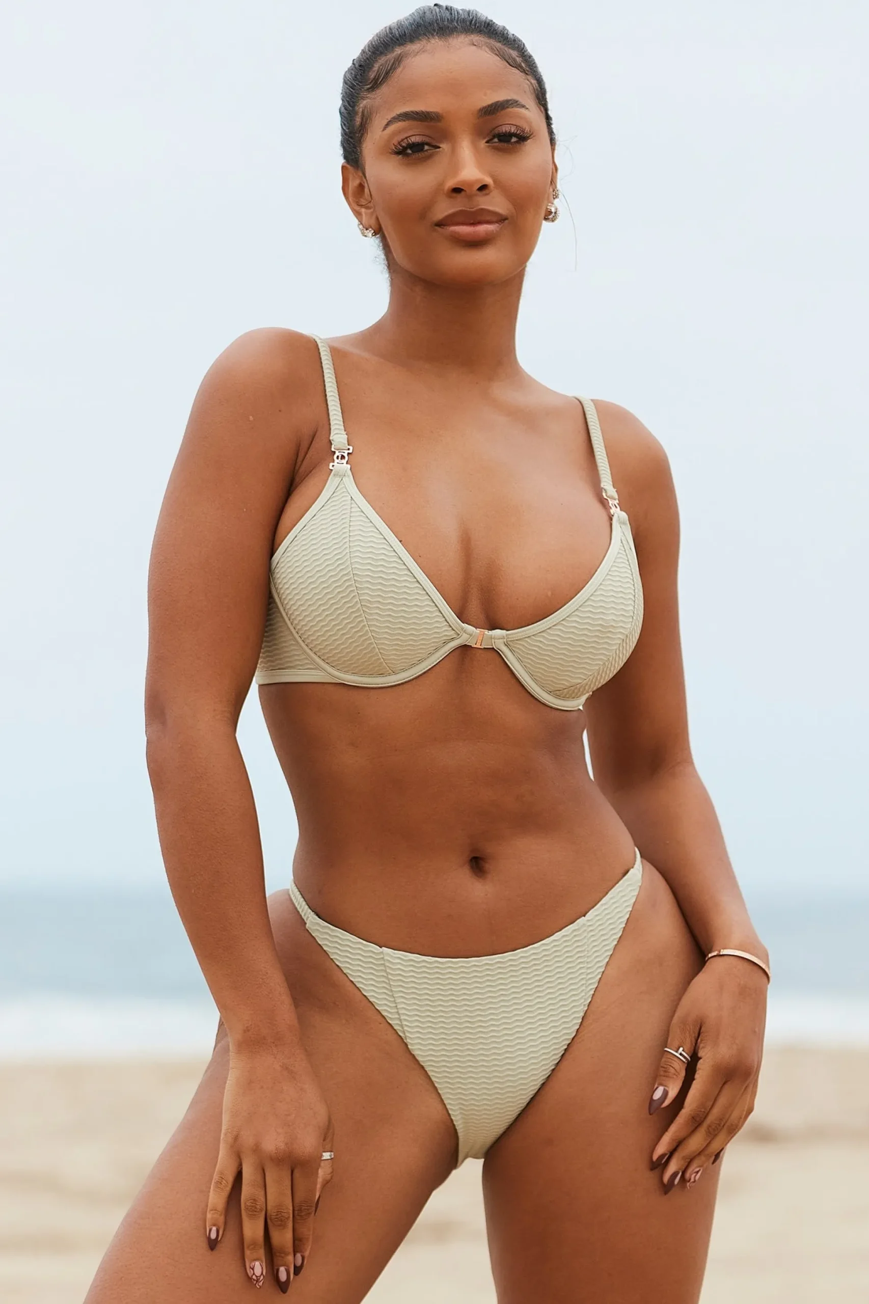 New York Textured Bikini Top