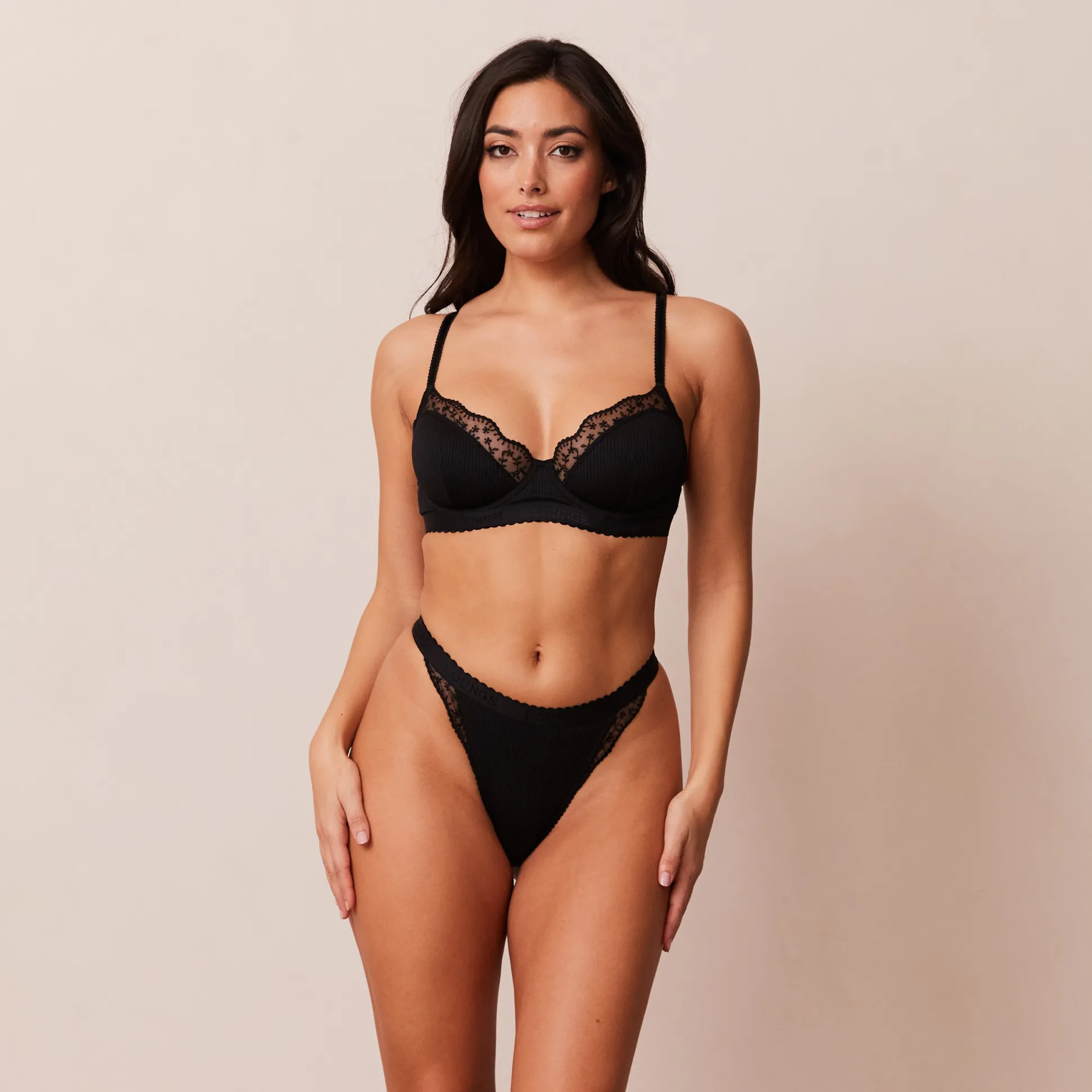 Ribbed Balcony Bra