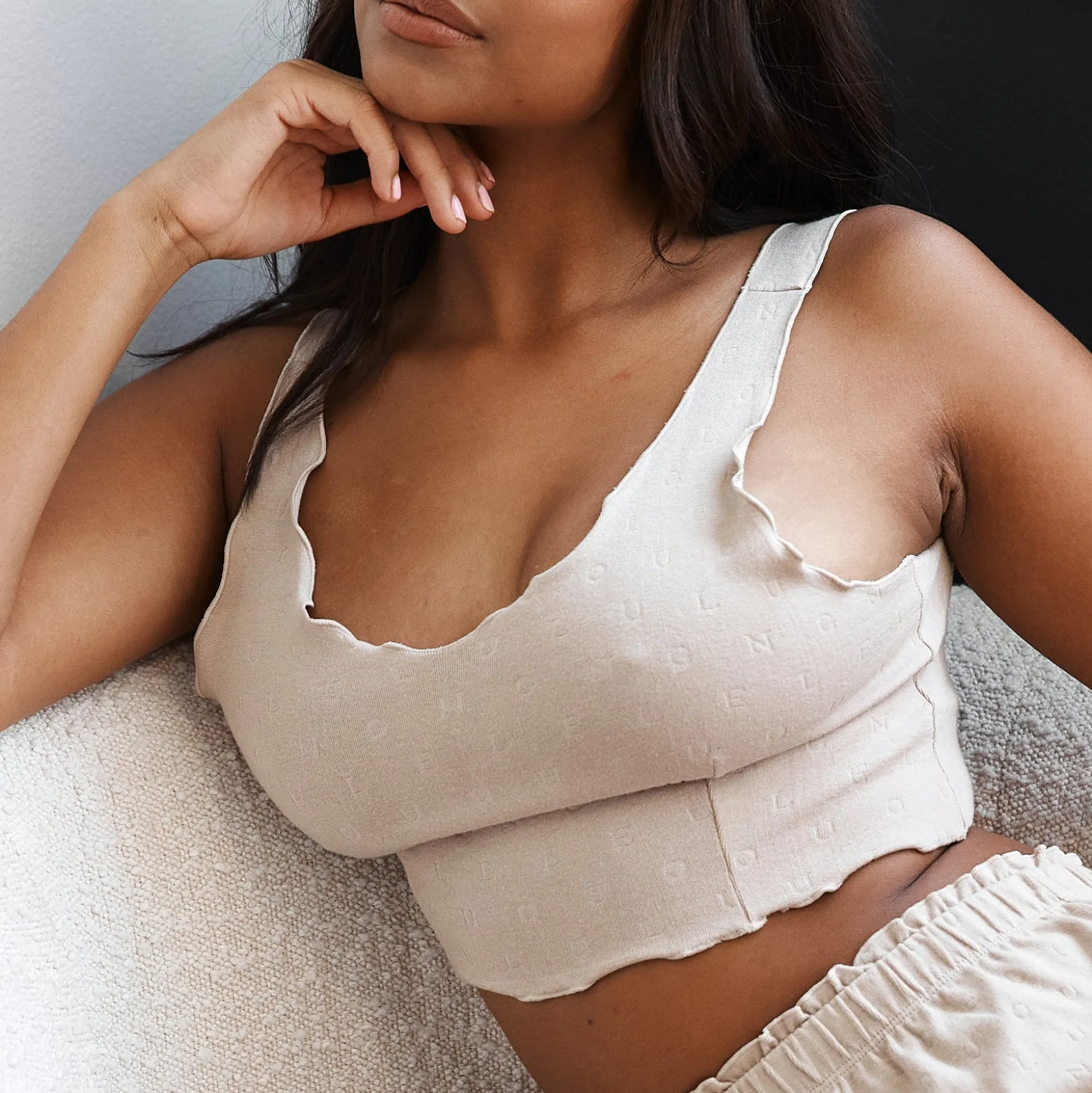 Ruffle Pyjama Cami Top