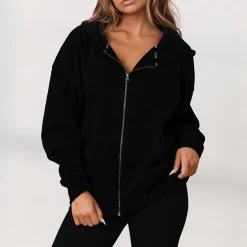 Signature Oversized Zip Up Hoodie
