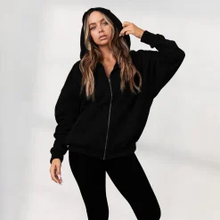Signature Oversized Zip Up Hoodie
