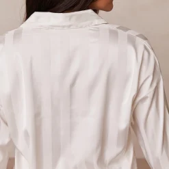 Striped Satin Pyjama Shirt
