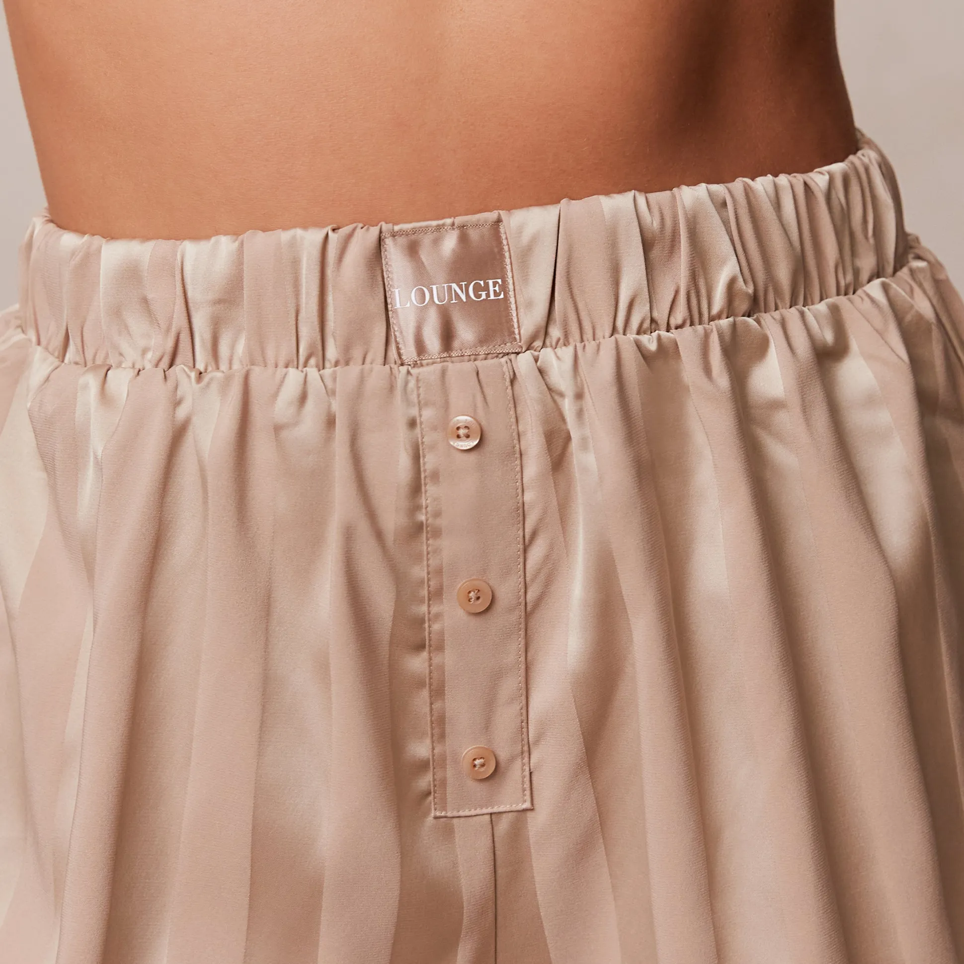 Striped Satin Pyjama Shorts