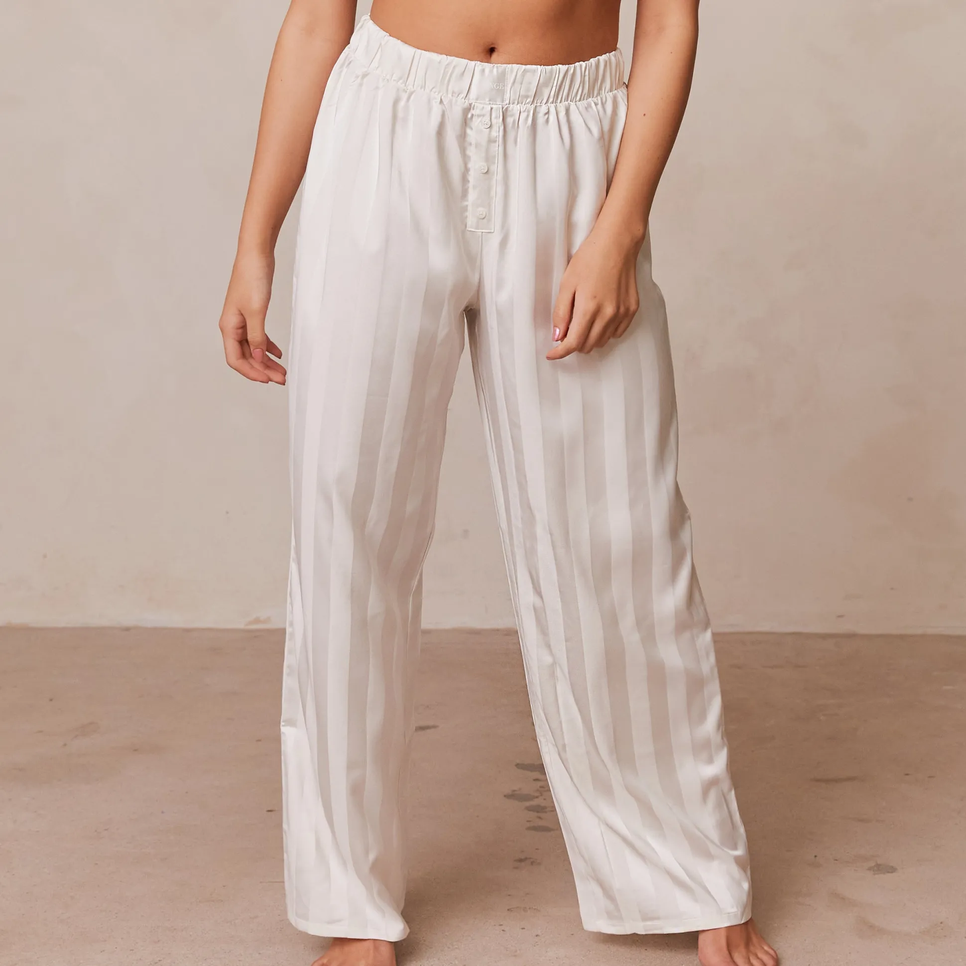 Striped Satin Pyjama Trousers