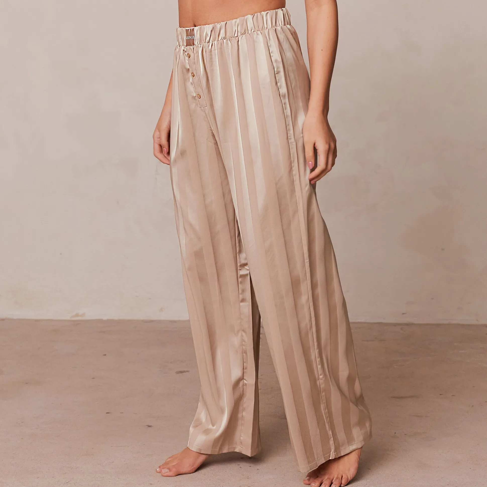 Striped Satin Pyjama Trousers